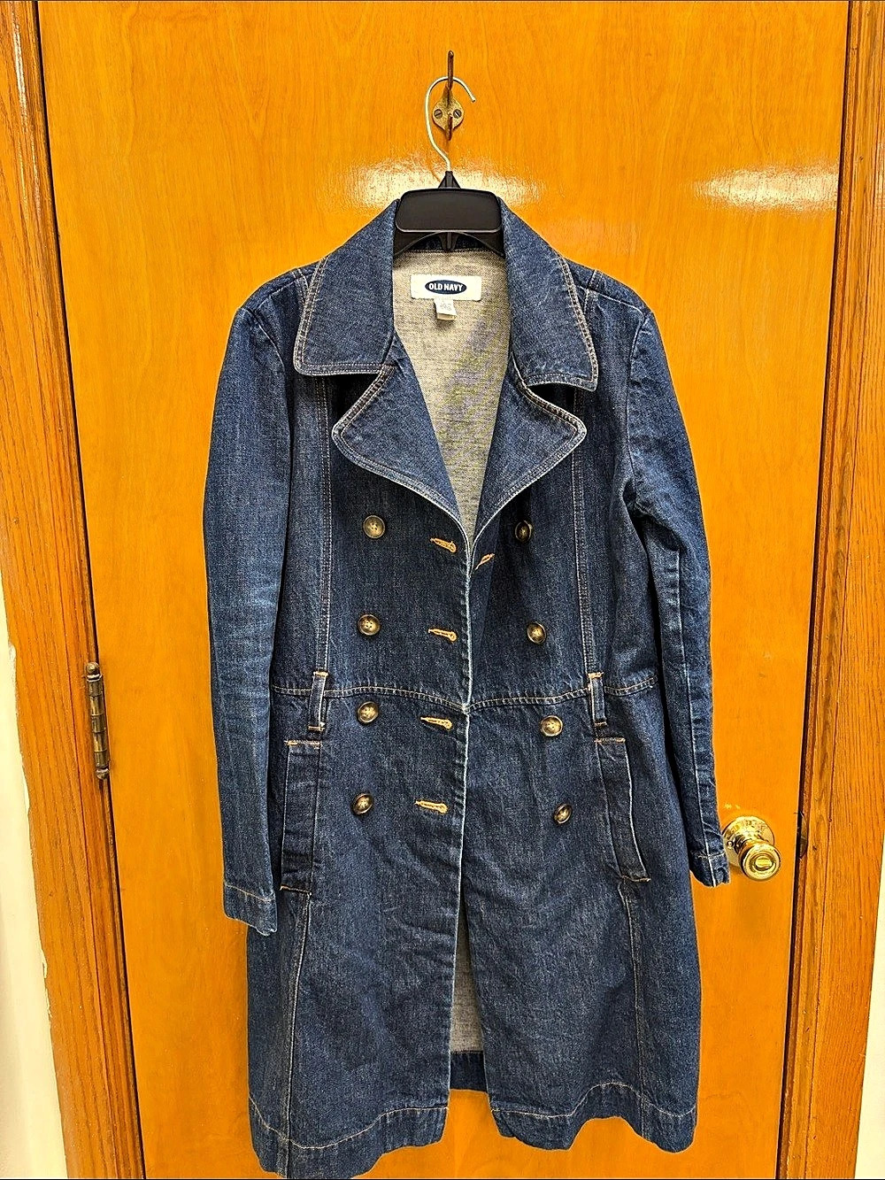 Old Navy Denim Duster trench in Blue Size Large